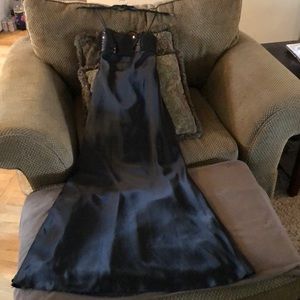 Formal black classic long dress spaghetti strap